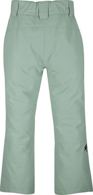 Grüne Skihose mit schwarzem Logo am rechten Hosenbein. Grüne Skihose mit schwarzem Logo am rechten Hosenbein.