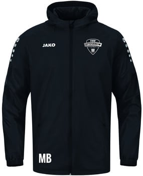 Schwarze Jacke mit TSV Ottensheim Logo und Initialen MB.