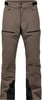 Braune Outdoorhose mit schwarzen Reißverschlüssen und schwarzen Einsätzen unten.