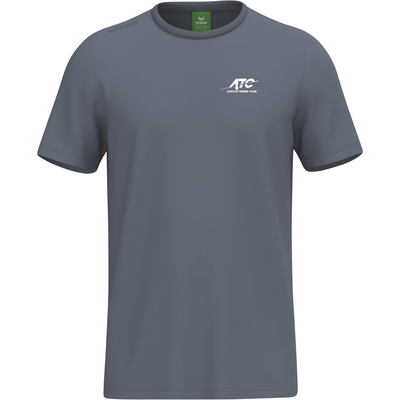 Graues T-Shirt mit ATC-Logo und Aufschrift 'AIRPORT TENNIS CLUB'.