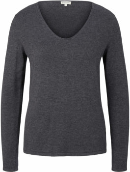Tom Tailor Basic V-Neck női pulóver