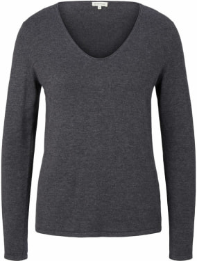 Basic V-Neck női pulóver