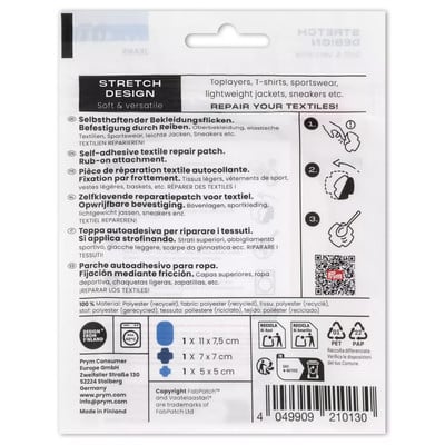 Selbstklebende Textilflicken zur Reparatur von Bekleidung und Sportartikeln. Selbstklebende Textilflicken zur Reparatur von Bekleidung und Sportartikeln.