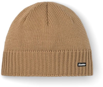 Braune Strickmütze mit dem Eisbär-Logo am unteren Rand. Braune Strickmütze mit dem Eisbär-Logo am unteren Rand.