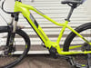 Grünes E-Mountainbike mit schwarzen Details und BOSCH Motor.