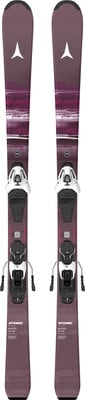 Atomic Maven Skier mit Bindung, für Damen, lila mit abstraktem Muster. Atomic Maven Skier mit Bindung, für Damen, lila mit abstraktem Muster.