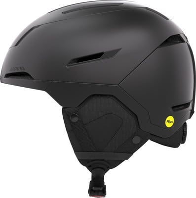 Schwarzer Skihelm von Alpina mit MIPS und verstellbarem System.