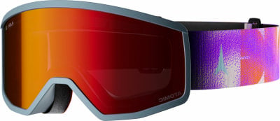 Skibrille mit rotem Spiegellinse und buntem Band. Skibrille mit rotem Spiegellinse und buntem Band.