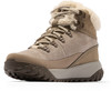 Braune Winterstiefel mit Lammfell und Schnürung.