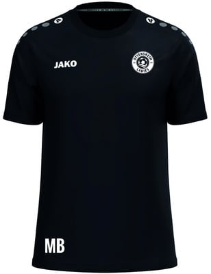 Schwarzes Trikot mit Logo und Schriftzügen 'Jako' und 'Ottensheim Ladies'.
