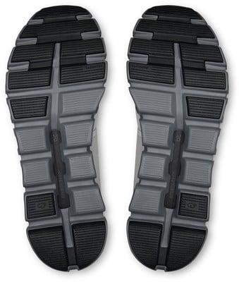 Ansicht der Sohlen zweier Laufschuhe mit CloudTec-Technologie. Ansicht der Sohlen zweier Laufschuhe mit CloudTec-Technologie.