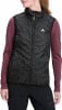 Damen-Steppweste in Schwarz mit Langarmshirt und Logo