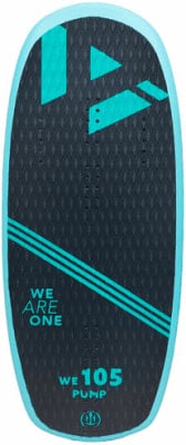 Blaues Board mit schwarzer Anti-Rutsch-Matte und türkisfarbenen Akzenten.