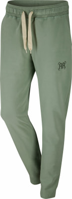Grüne Jogginghose mit beige Kordel und AR-Logo.