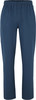 Blaue Damenhose mit elastischem Bund und geradem Bein.