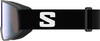 Salomon Skibrille mit schwarzem Band und S-Logo.