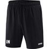 Schwarze Sporthose mit weißem Aufdruck IN und JAKO-Logo.