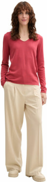 Basic V-Neck női pulóver