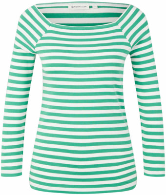 Tom Tailor TOM TAILOR Caree Neck Stri. női póló
