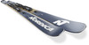Nordica-Ski mit schwarzen Bindungen auf weißem Hintergrund.