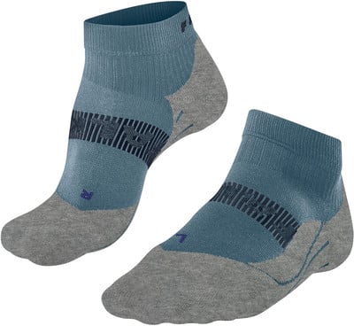 Graublaue Sportsocken mit Markenlogo auf dem Schaft. Graublaue Sportsocken mit Markenlogo auf dem Schaft.