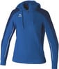Blaue Herrenjacke mit Kapuze und Erima-Logo.