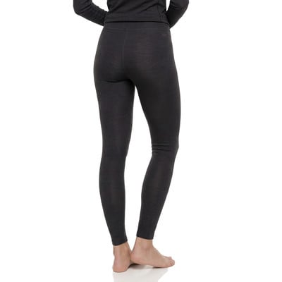Eine Frau in dunkelgrauen Leggings, von hinten gesehen. Eine Frau in dunkelgrauen Leggings, von hinten gesehen.