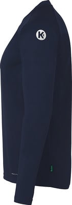 Dunkelblaues Langarmshirt mit Kempa-Logo auf dem Ärmel. Dunkelblaues Langarmshirt mit Kempa-Logo auf dem Ärmel.