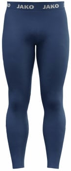 Blaue Leggings mit JAKO-Logo auf dem Bund.