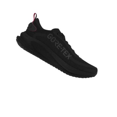 Černá běžecká bota s nápisem GORE-TEX na boku. Černá běžecká bota s nápisem GORE-TEX na boku.