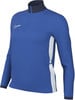 Herren-Sweatshirt von Nike in Blau mit weißem Logo und dunkelblauem Kragen.