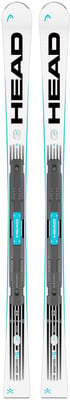 HEAD-Ski mit blauem Logo und HEAD-Schriftzug auf weißem Hintergrund.