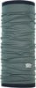 Grauer Merino-Wollschal mit Logo und Text 100% Merino.