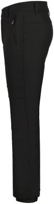 Schwarze Hose mit Reißverschlusstasche und gesteppten Knien. Schwarze Hose mit Reißverschlusstasche und gesteppten Knien.