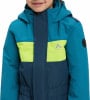 Kinder-Winterjacke von McKinley mit Farbstreifen und Markenlogo.