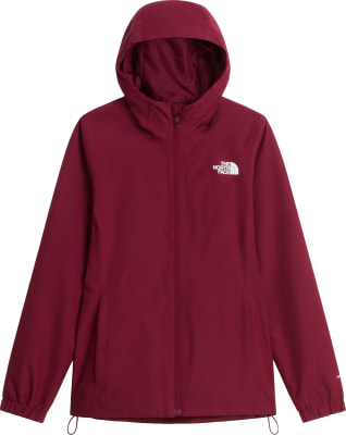 Damen-Weinrote Jacke von The North Face mit Kapuze und Logo auf der Brust. Damen-Weinrote Jacke von The North Face mit Kapuze und Logo auf der Brust.