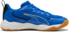 Blauer Sportschuh von Puma mit weißer Zwischensohle und Gummisohle.