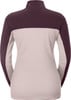 Damenpullover mit langen Ärmeln, dunkelweinrot und hellrosa.