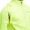 Detail einer Jacke mit offener Reißverschlusstasche und Nakamura-Logo.