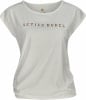 Damen-T-Shirt in Weiß mit kurzem Ärmel und ACTIVE REBEL Schriftzug.