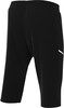 Schwarze 3/4-Sportshorts mit elastischem Bund und perforiertem Einsatz.
