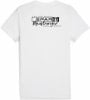 Weißes T-Shirt mit schwarzem SPAR-Logo und Schriftzug Meusburger.