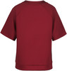 Dunkelrotes Kurzarmshirt mit Raglanärmeln.
