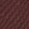 Braunes Strickmuster mit Zopfmuster.