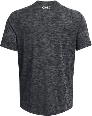 Schwarzes Kurzarmshirt mit Under Armour Logo auf dem Rücken.
