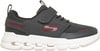 Graue Kinderschuhe von Skechers mit rotem Logo und Schriftzug Glide-Step.