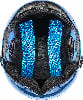 Blauer UVEX Skihelm mit atmungsaktivem Innenfutter.