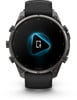 Garmin Smartwatch mit Mikrofon- und Telefonsymbol auf dem Display.