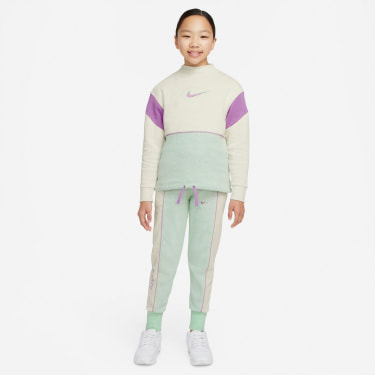 Nike FLC LS MOCK TOP, dievčenská mikina