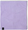 Violettes Buff Fleece-Halstuch mit Logo am Rand.